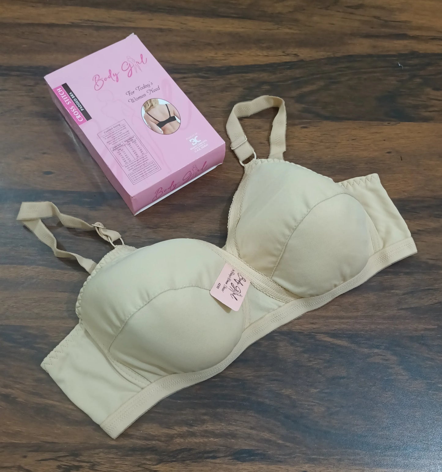 Cross Stitch Lightly Padded Foam Bra For Women Girls Soft Comfortable Wire Free Daily Use Bra/ Skin