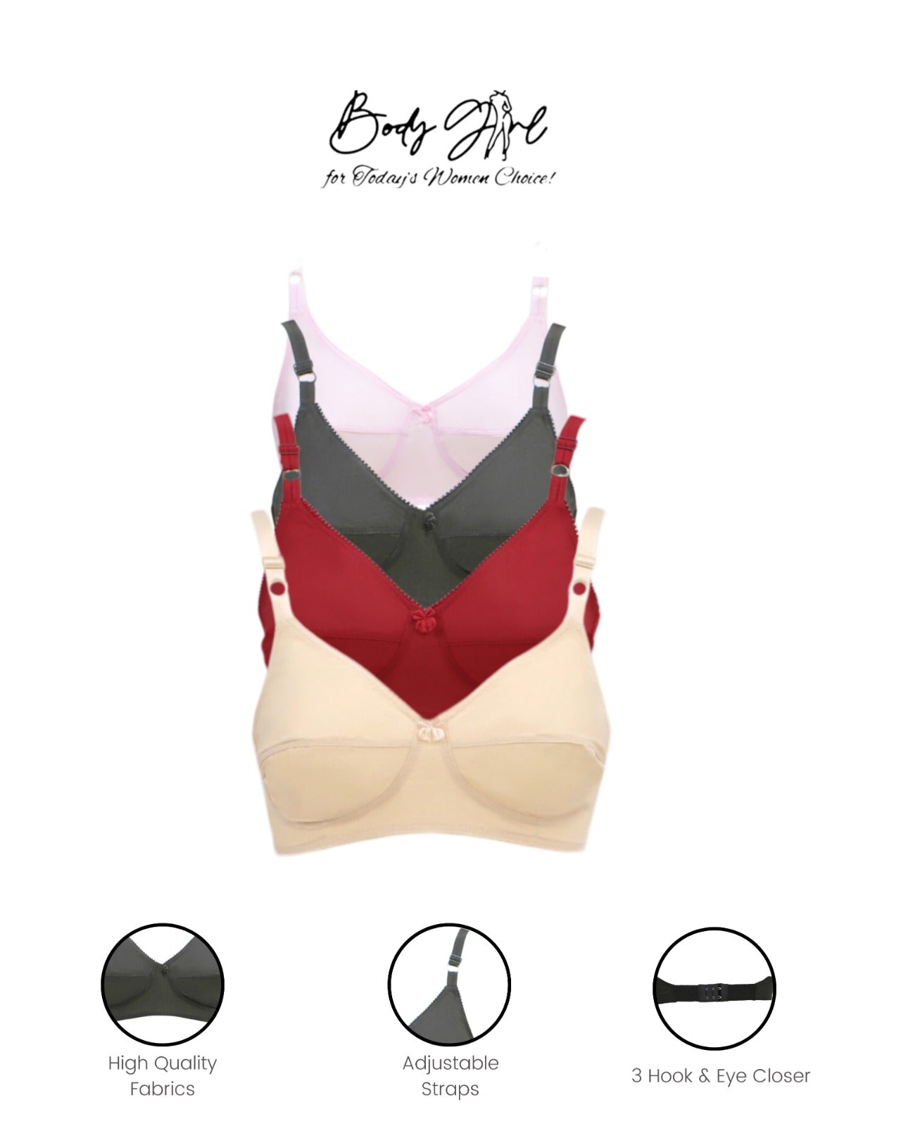 Body Girl Reena Hosiery – Soft Cotton Everyday Bra