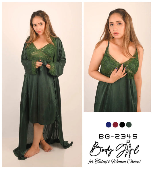 Body Girl 2-Pieces Camisole & Gown For Girls & Women Free Size