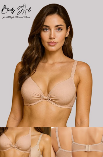 Body Girl Nude Twist Front Bra – Seamless & Comfortable Everyday Lingerie