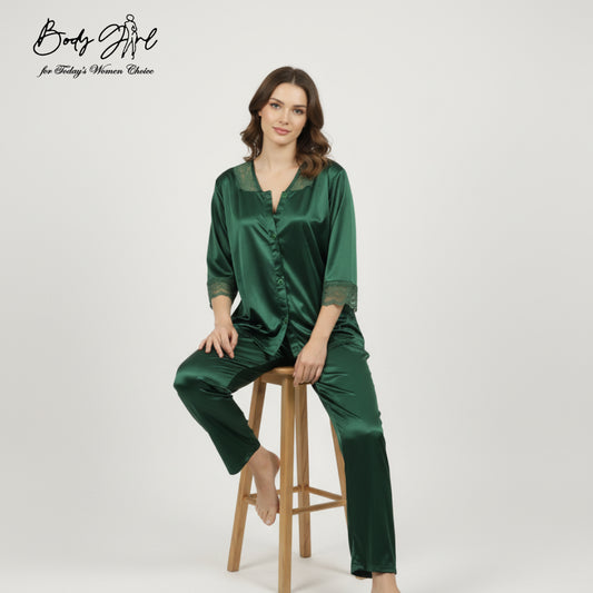 2 PCS Pure Silk Nightwear for Effortless Comfort