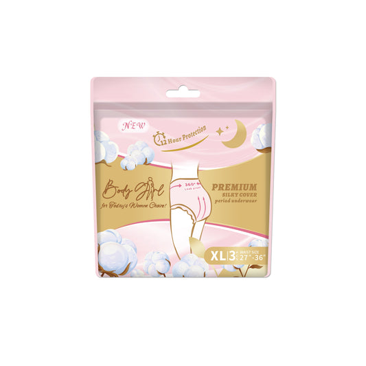 Body Girl Premium Silky Cover Period Underwear – 12 Hour Protection