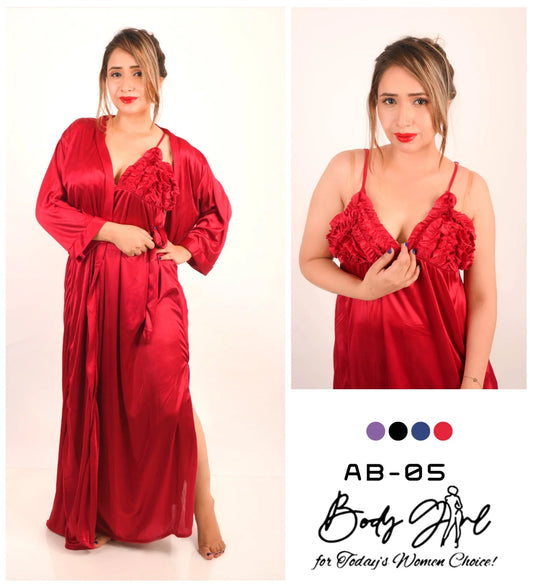 Body Girl 2-Pieces Camisole & Gown For Girls & Women Free Size