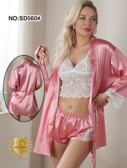 BODY GIRL New 3 PCS LINGERIE SET Nightwear FOR GIRLS & WOMEN