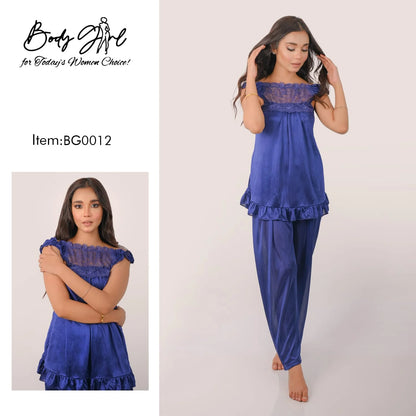 Body Girl 2 Pieces Bridal Silk Nightwear For Girls & Women