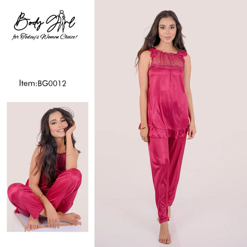 Body Girl 2 Pieces Bridal Silk Nightwear For Girls & Women
